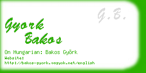 gyork bakos business card